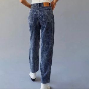 Urban Outfitters BDG high rise loose fit dark blue corduroy jeans